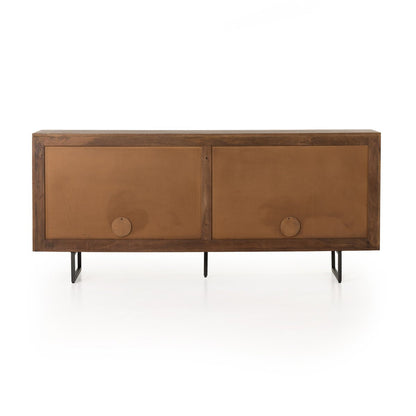 Woven Cane Mango Wood Sideboard - Back View