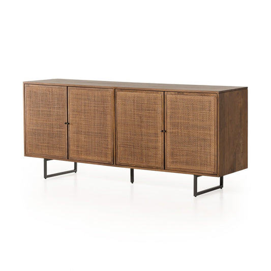 Woven Cane Mango Wood Sideboard - Main View