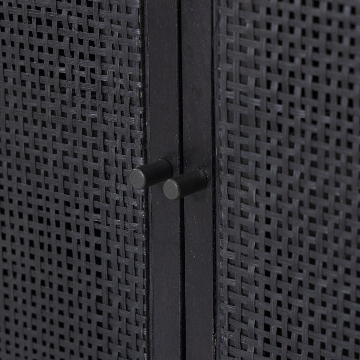 Woven Cane Mango Wood Sideboard - Detail View
