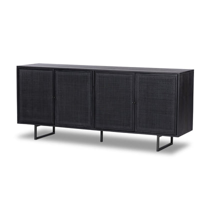 Woven Cane Mango Wood Sideboard