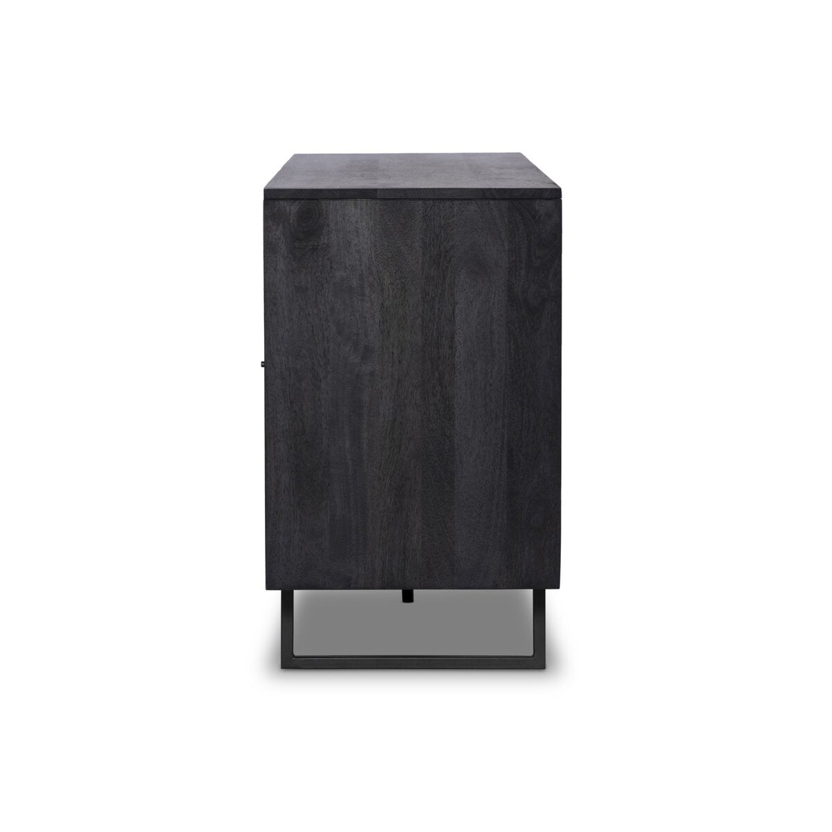 Woven Cane Mango Wood Sideboard - Side View