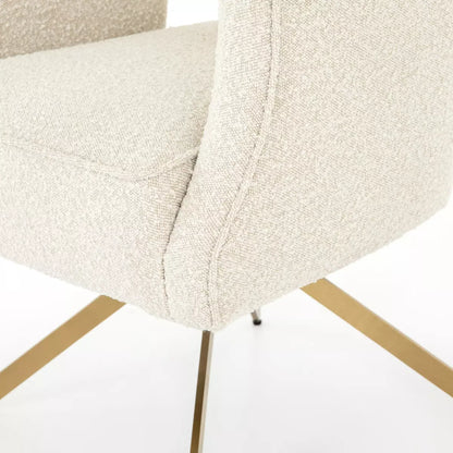 Curved Upholstered Swivel Desk Chair - Detail View