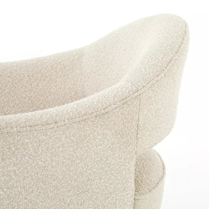 Curved Upholstered Swivel Desk Chair - Detail View