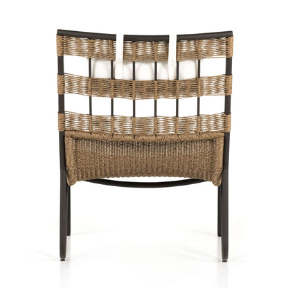 Woven Sling Outdoor Accent Chair - Back View