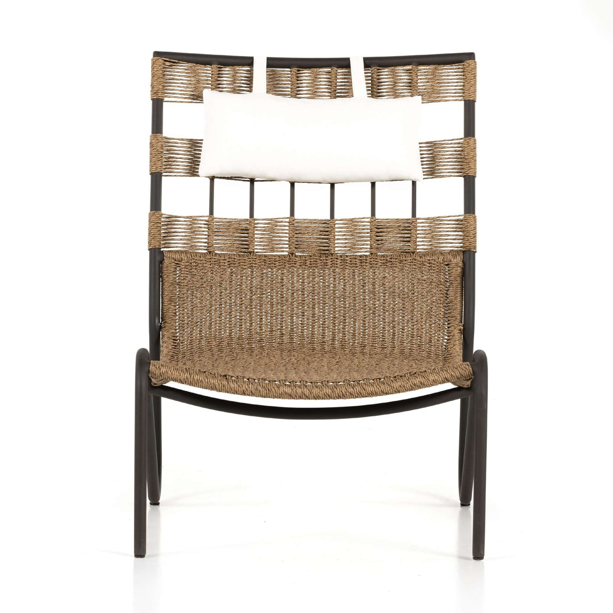 Woven Sling Outdoor Accent Chair - Front View