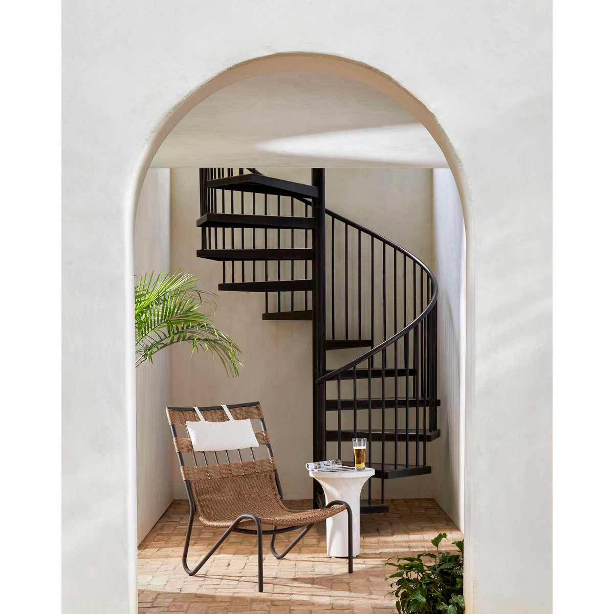 Woven Sling Outdoor Accent Chair - Room View