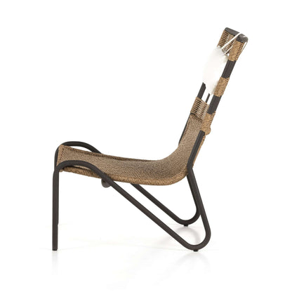 Woven Sling Outdoor Accent Chair - Side View