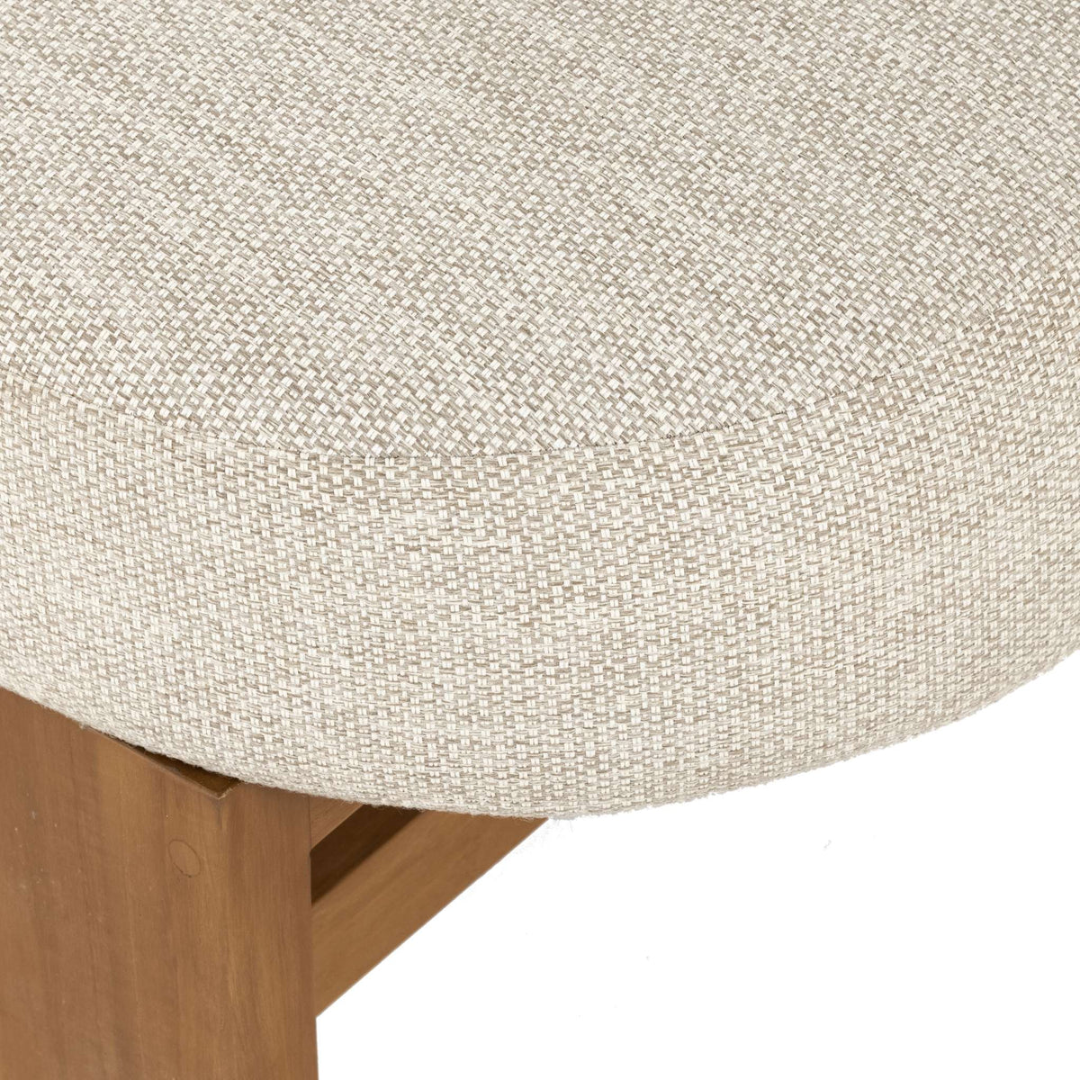 Asymmetrical Teak Outdoor Lounge Chair - Detail View