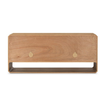 Reeded Ash Sideboard with Open Base - Back View