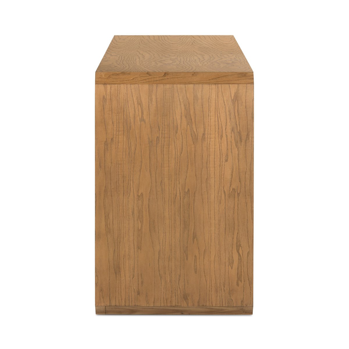 Reeded Ash Sideboard with Open Base - Side View