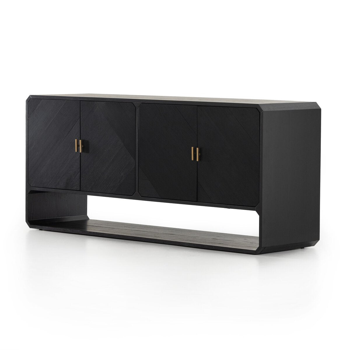 Reeded Ash Sideboard with Open Base - Main View