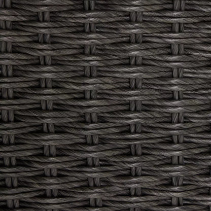 Charcoal Wicker Outdoor Swivel Chair - Detail View