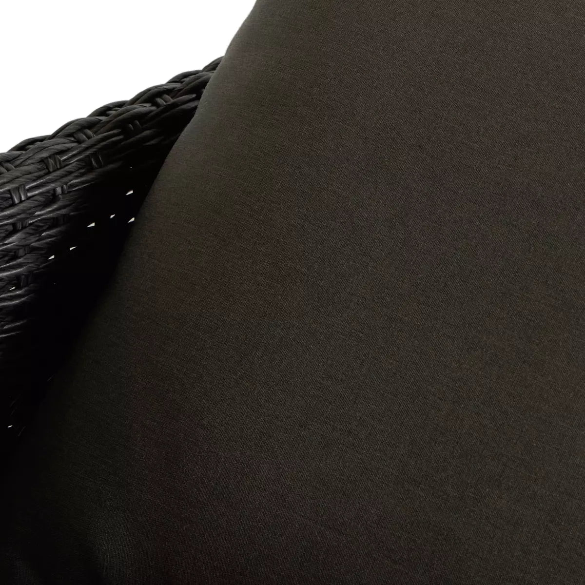 Charcoal Wicker Outdoor Swivel Chair - Detail View