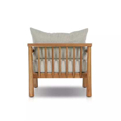 Spindle Back Outdoor Cushion Chair - Back View
