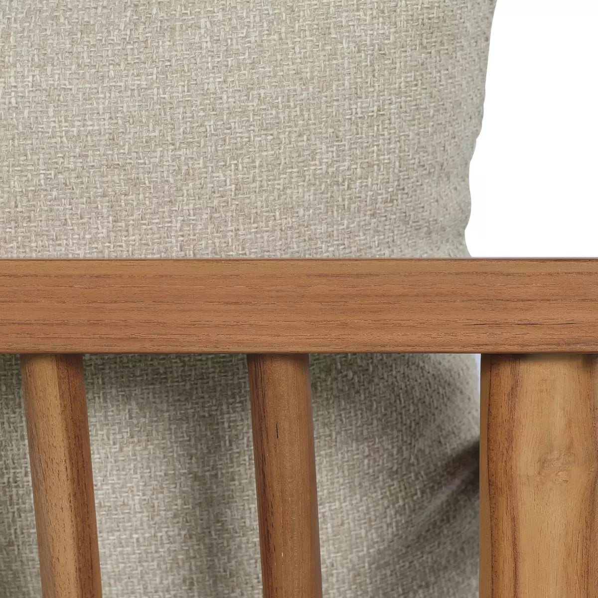 Spindle Back Outdoor Cushion Chair - Detail View