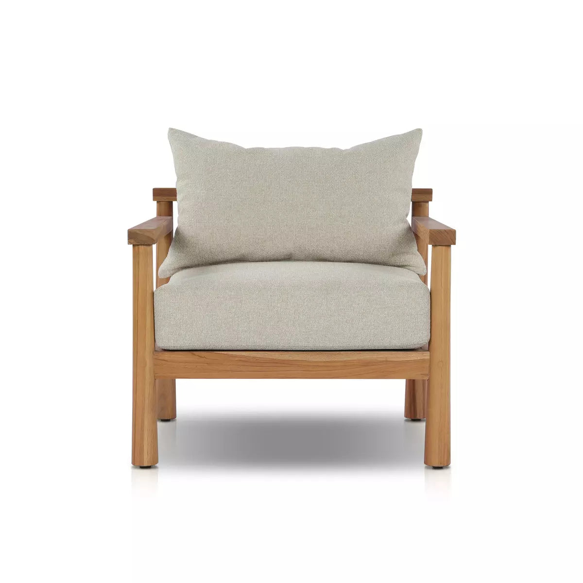 Spindle Back Outdoor Cushion Chair - Front View