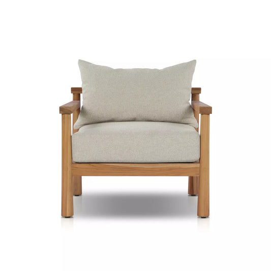 Spindle Back Outdoor Cushion Chair - Front View
