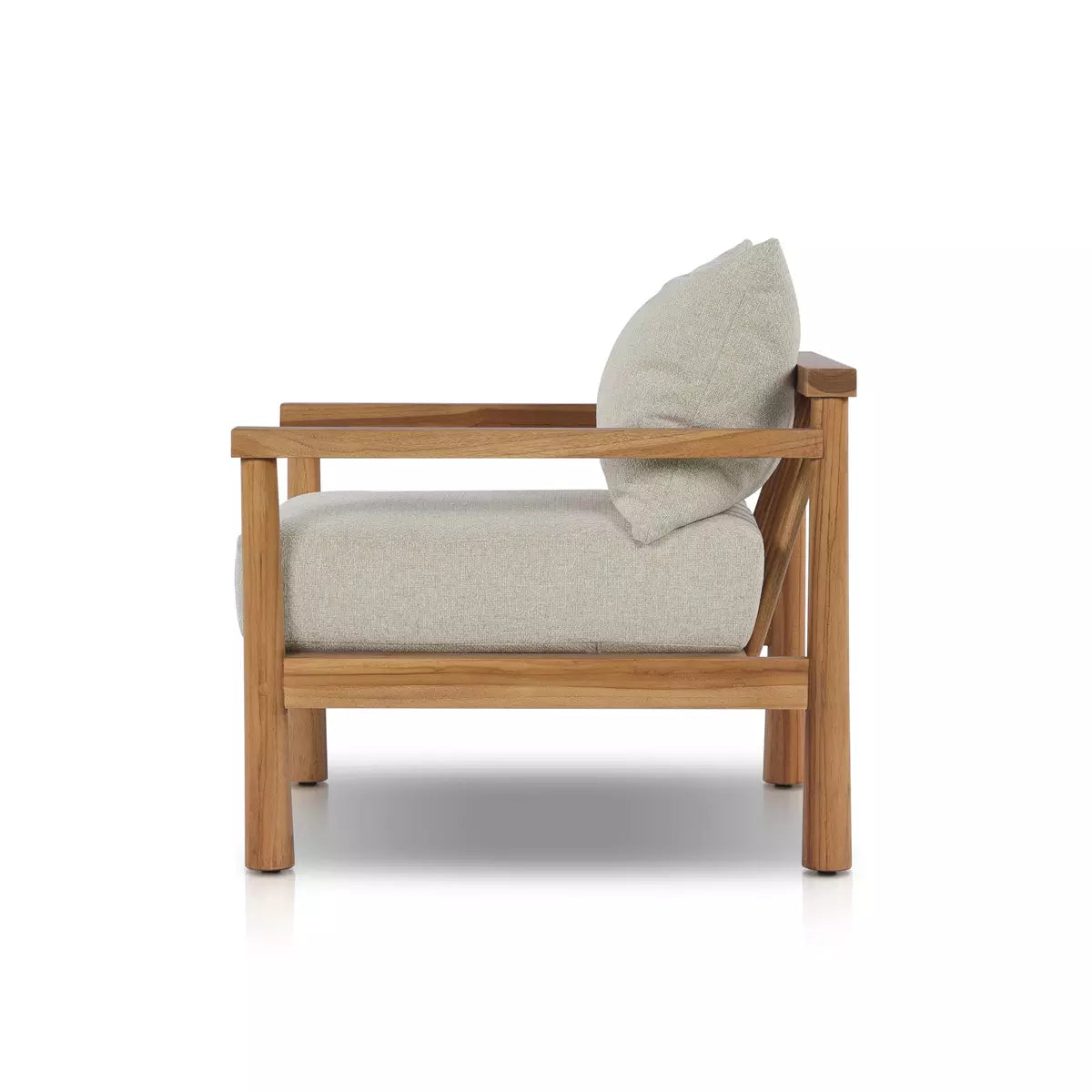 Spindle Back Outdoor Cushion Chair - Side View