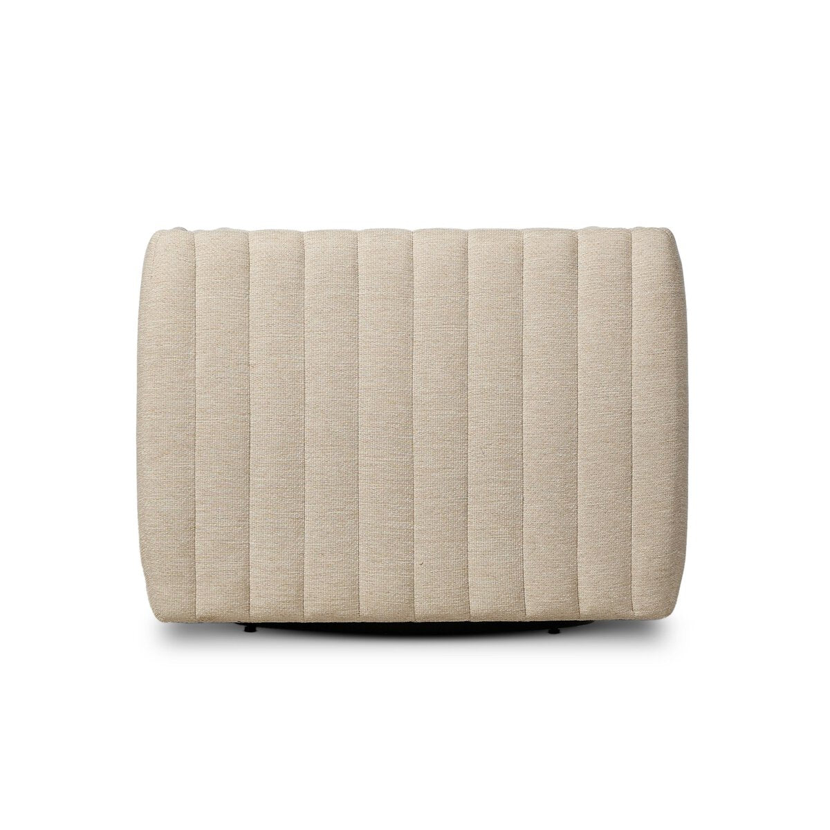 Channel-Tufted Outdoor Swivel Club Chair - Back View