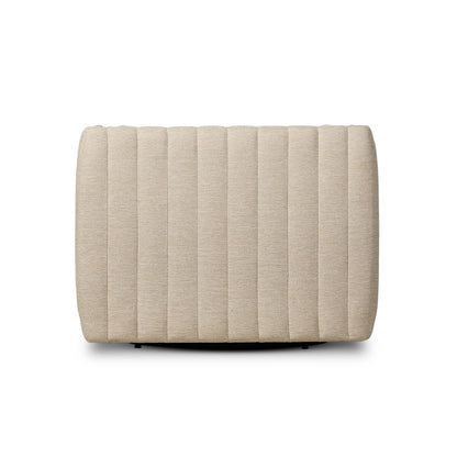 Channel-Tufted Outdoor Swivel Club Chair - Back View