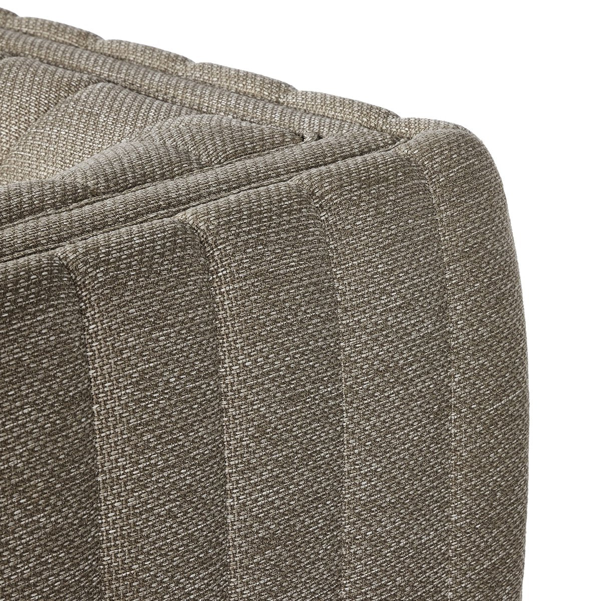 Channel-Tufted Outdoor Swivel Club Chair - Detail View