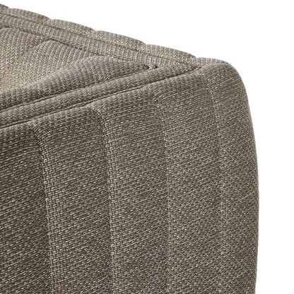 Channel-Tufted Outdoor Swivel Club Chair - Detail View