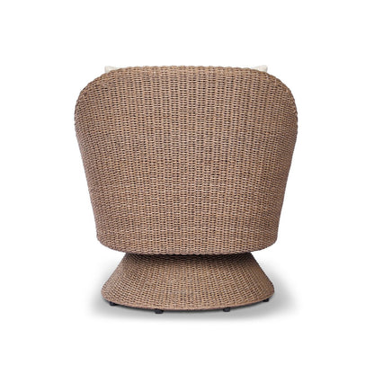 Woven Tulip Outdoor Swivel Lounge Chair - Back View