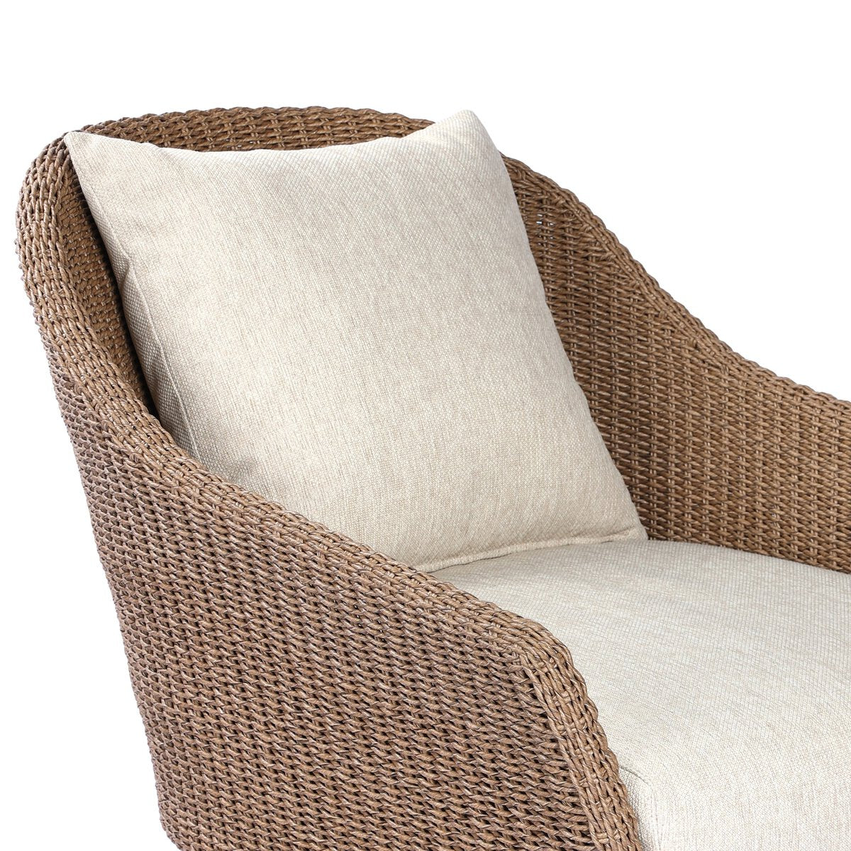 Woven Tulip Outdoor Swivel Lounge Chair - Detail View