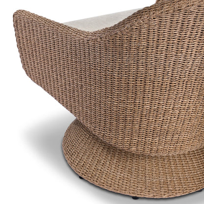 Woven Tulip Outdoor Swivel Lounge Chair - Detail View
