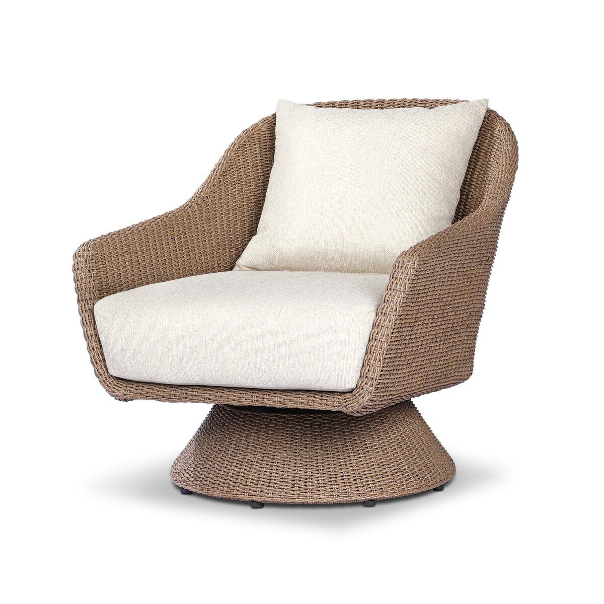 Woven Tulip Outdoor Swivel Lounge Chair - Main View
