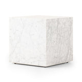 Carrara Marble Block End Table - Main View