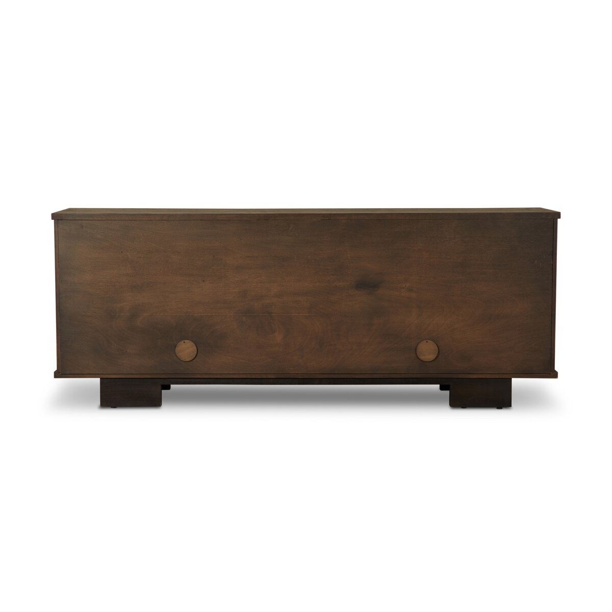 Minimal Oak Plinth Base Sideboard - Back View