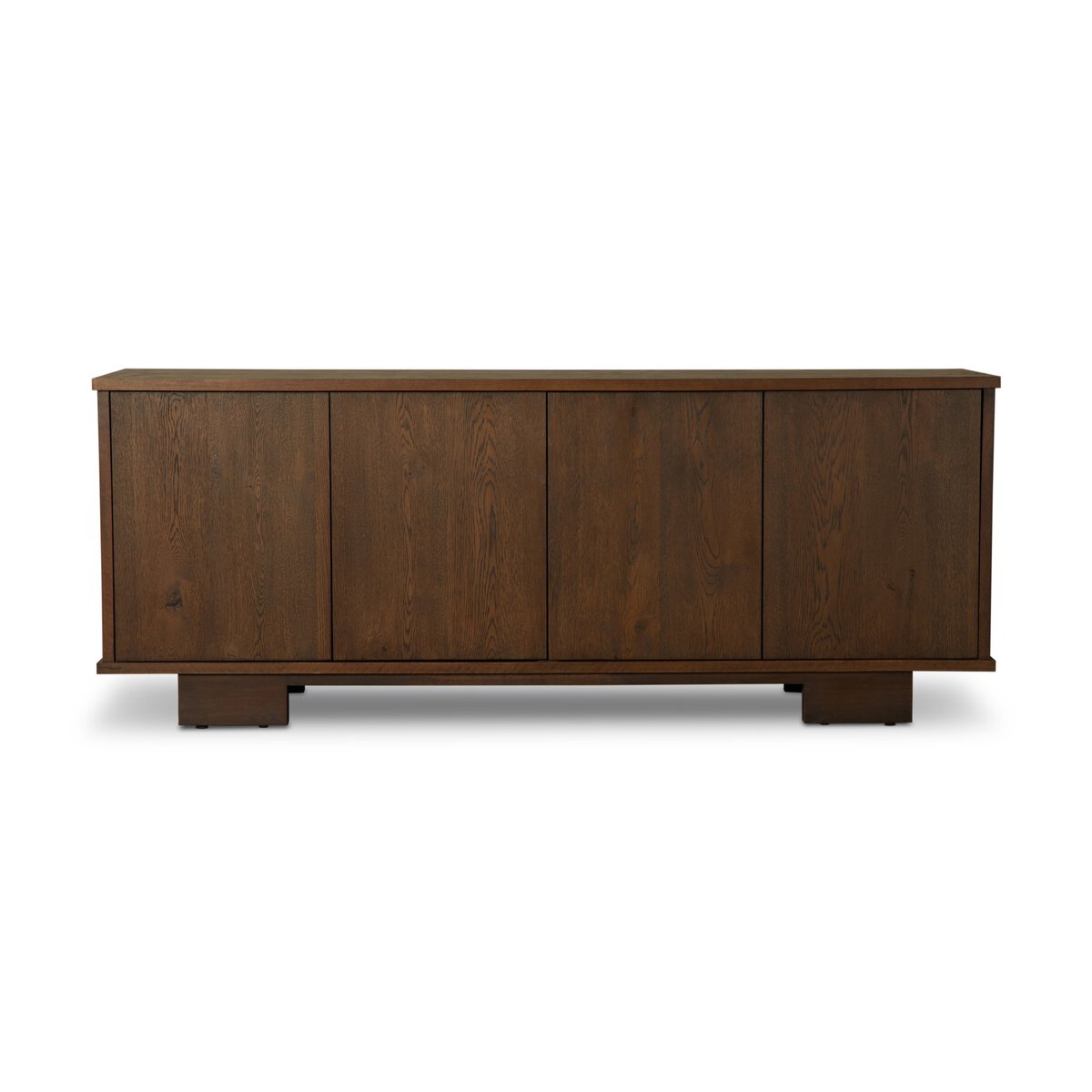 Minimal Oak Plinth Base Sideboard - Front View