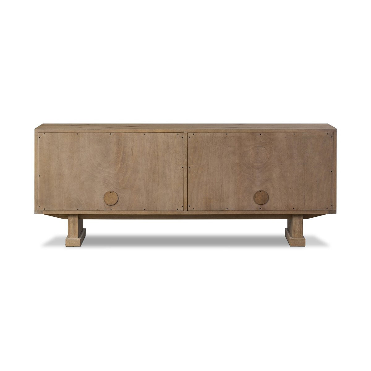 Light Oak Deco Four-Door Sideboard - Back View