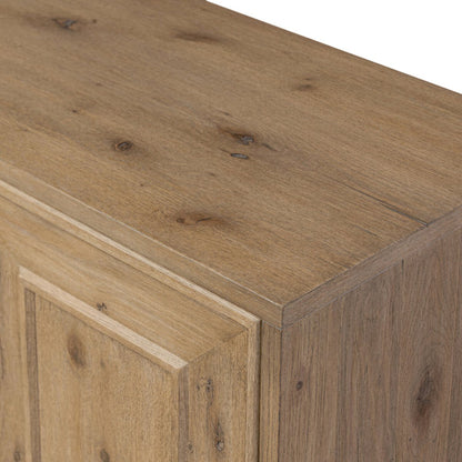 Light Oak Deco Four-Door Sideboard - Detail View