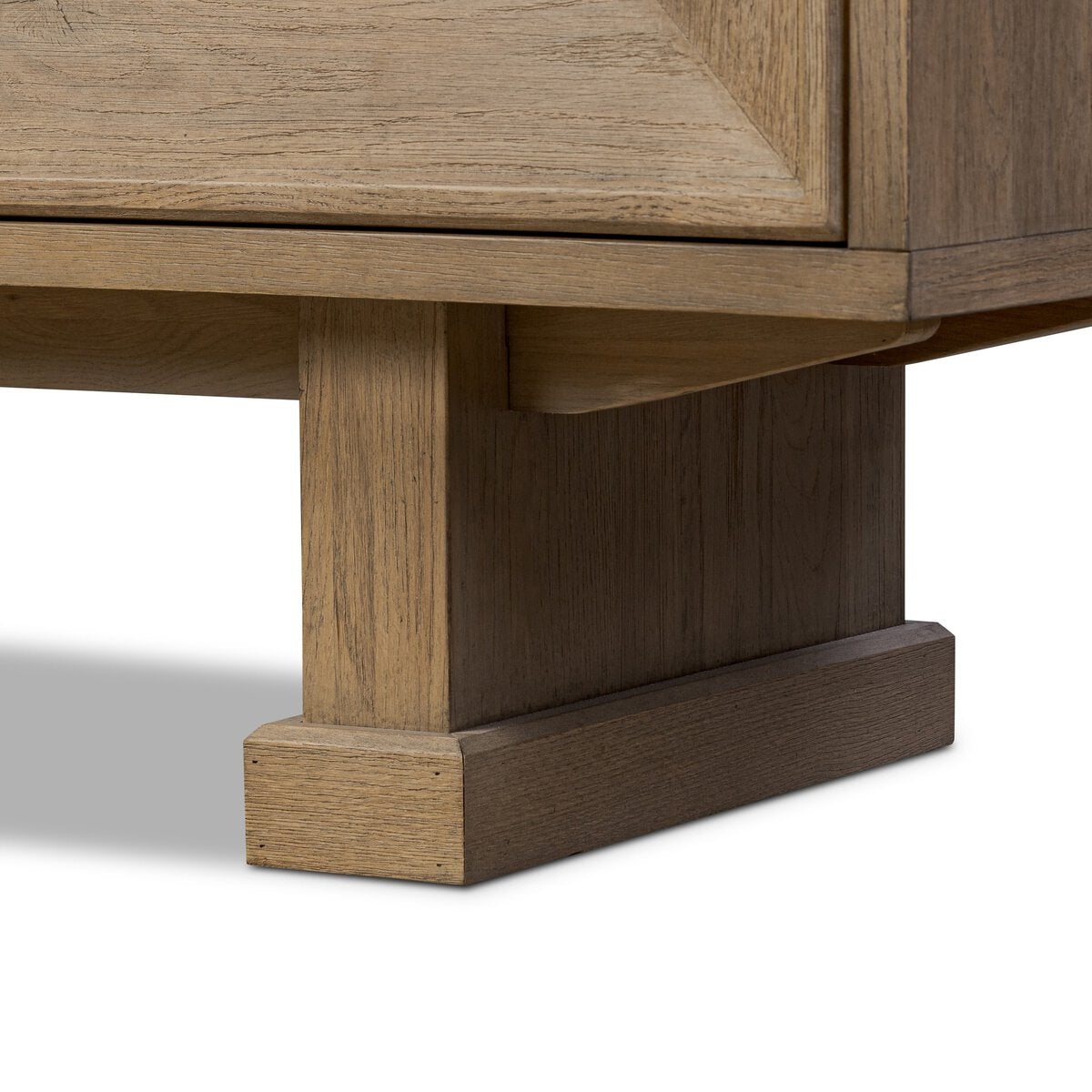 Light Oak Deco Four-Door Sideboard - Detail View