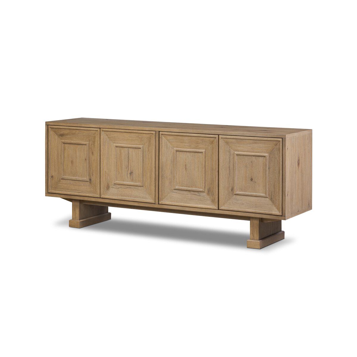 Light Oak Deco Four-Door Sideboard - Main View