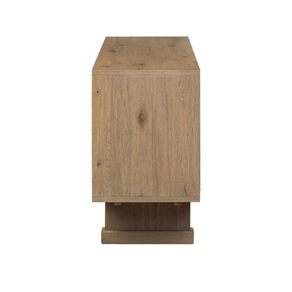 Light Oak Deco Four-Door Sideboard - Side View