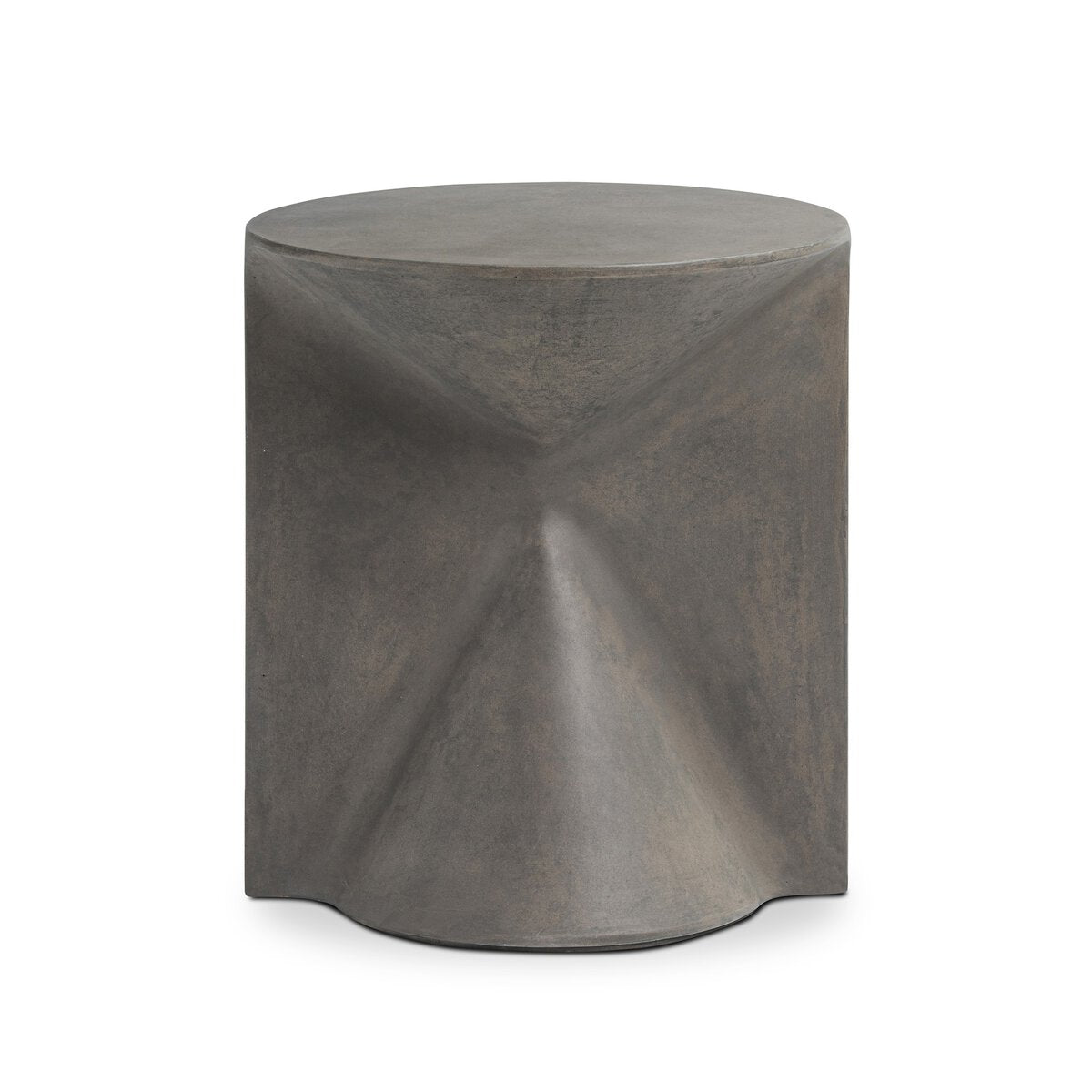 Hourglass Concrete Accent Table - Front View