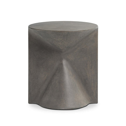 Hourglass Concrete Accent Table - Front View