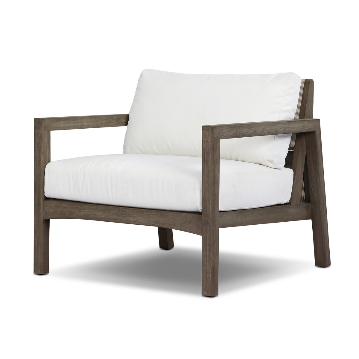Nordic Teak Woven-Back Outdoor Chair - Main View