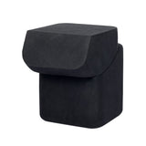 Black Lava Stone Sculptural Side Table - Main View