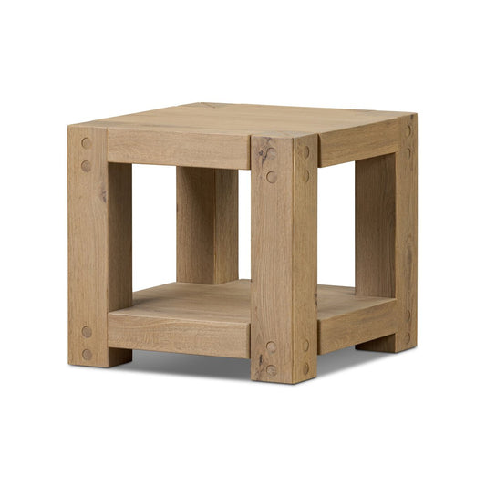 Smoked Oak Shelf End Table - Main View