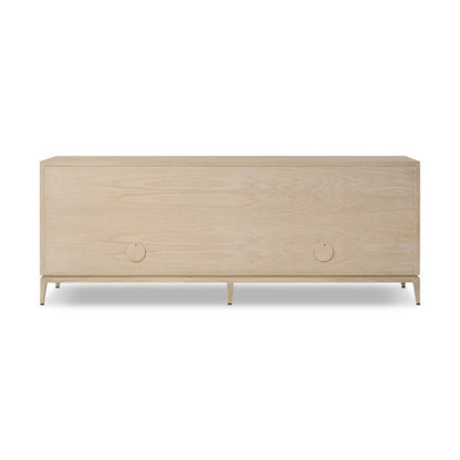 Oak Sideboard with Paper Cord Drawers - Back View