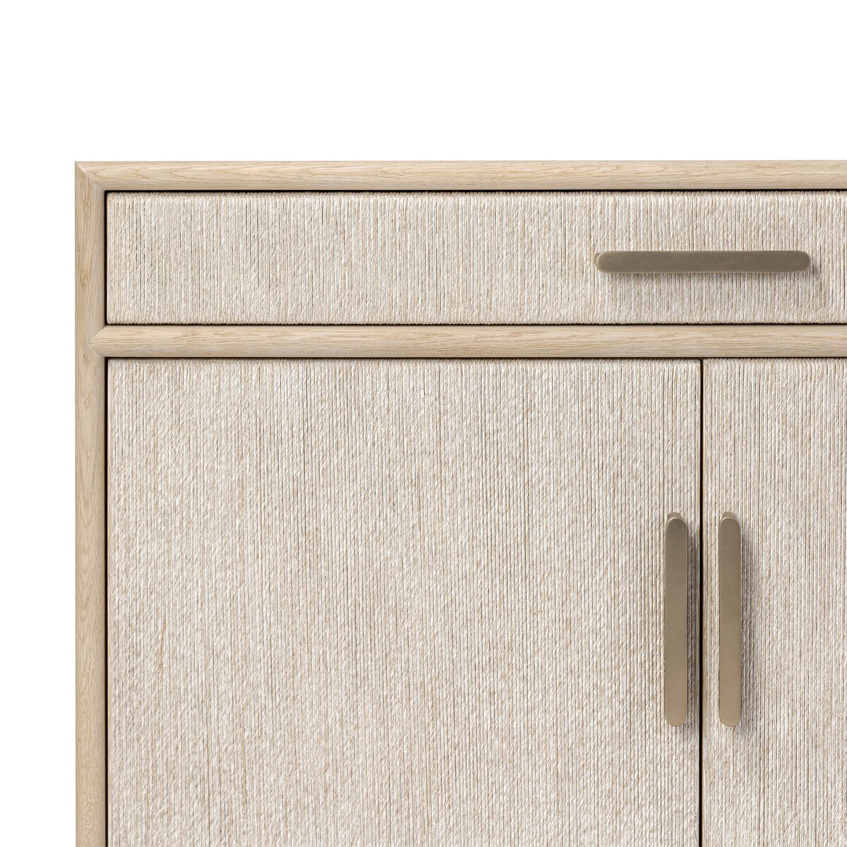 Oak Sideboard with Paper Cord Drawers - Detail View