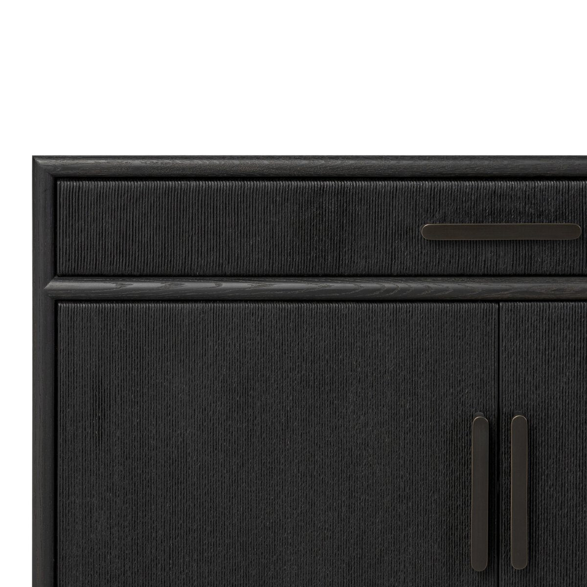 Oak Sideboard with Paper Cord Drawers - Detail View