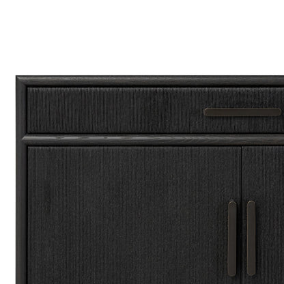 Oak Sideboard with Paper Cord Drawers - Detail View