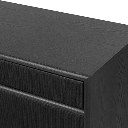 Oak Sideboard with Paper Cord Drawers - Detail View