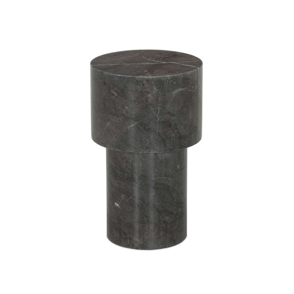Slim Solid Marble Pedestal Table - Main View