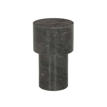 Slim Solid Marble Pedestal Table - Main View